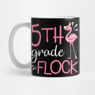 Flamingo Back To School 5th Fifth Grade Flock Mug